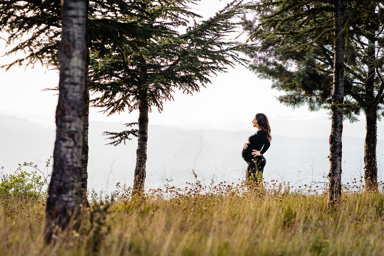 Portrait photo d'une femme attendant son bébé en shooting grossesse dans le 66
