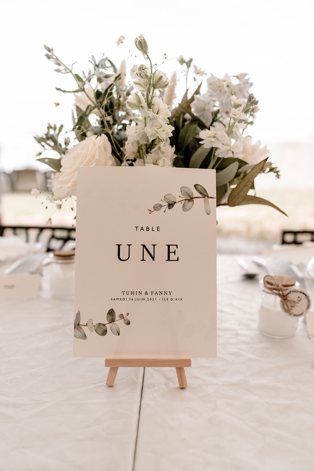 photographe mariage Ile d'aix, décoration de table