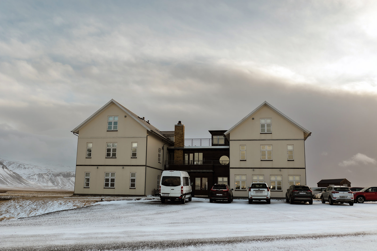 Hotel Búðir in Iceland during the winter time