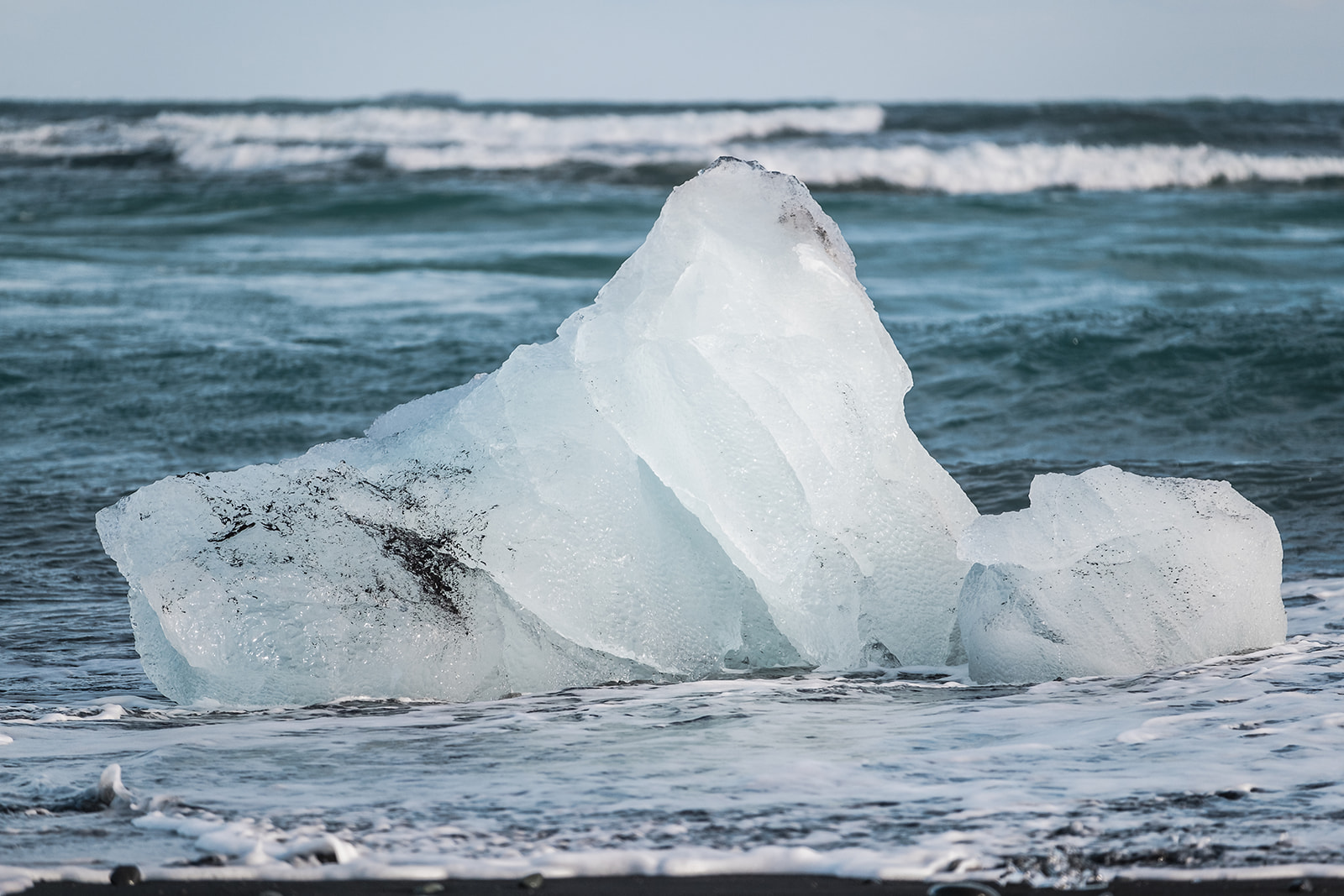 Big Iceberg on diamond beach in Iceland
