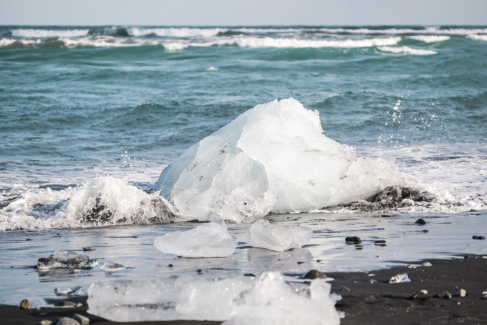Iceberg on the diamond beach in Iceland