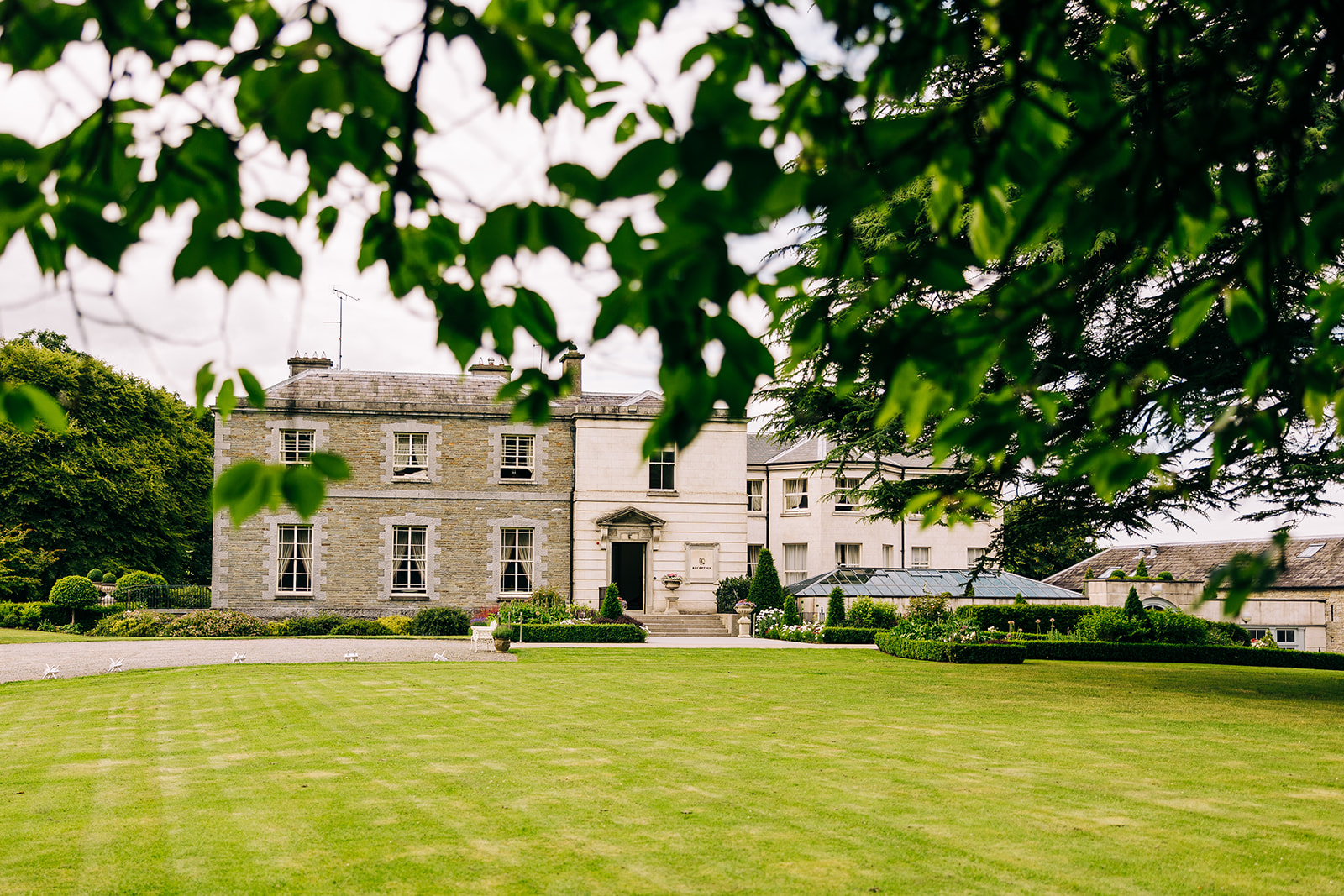 Outside view of tankardstown house on a sunny June day