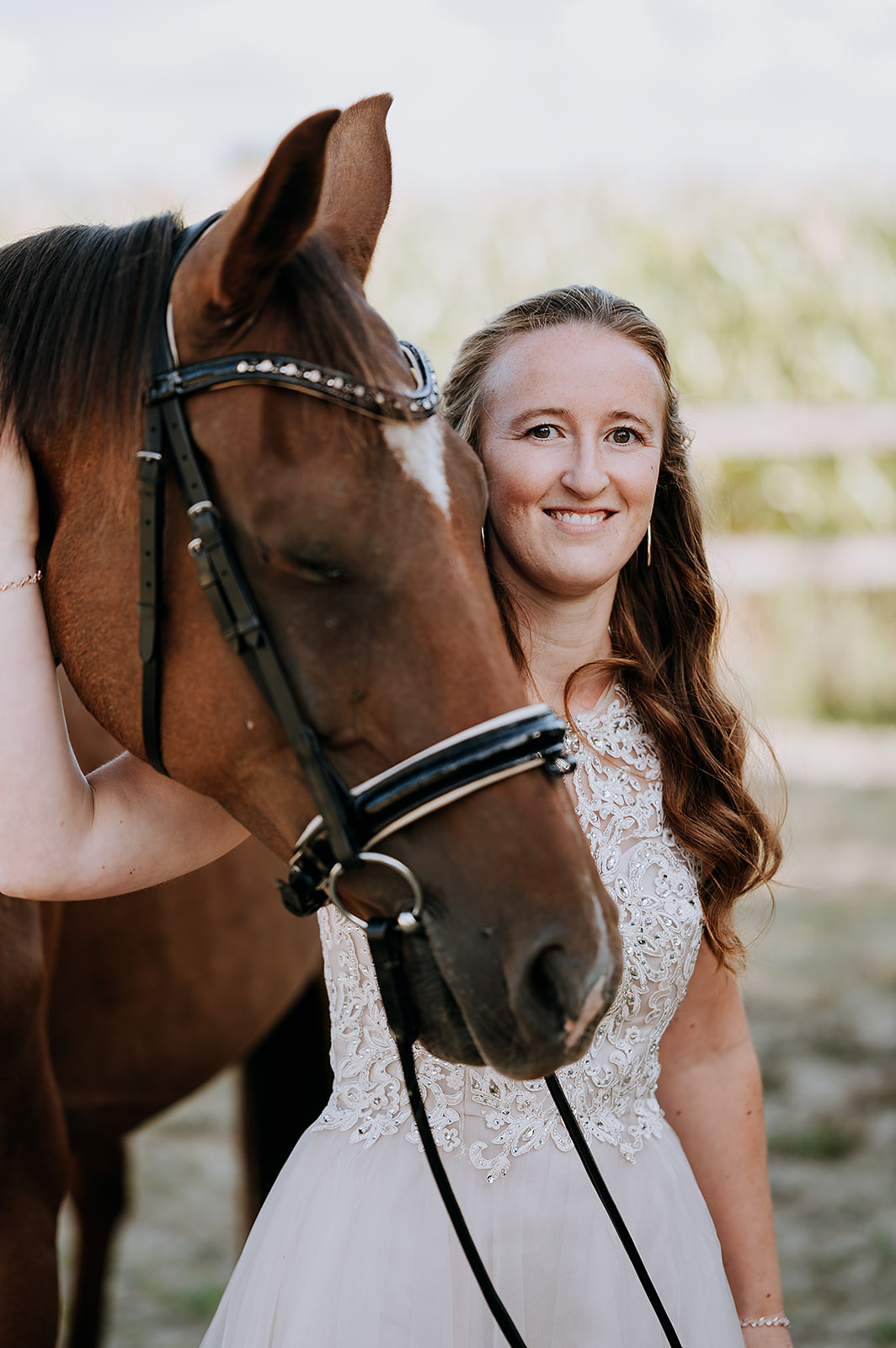 bruid bij paard