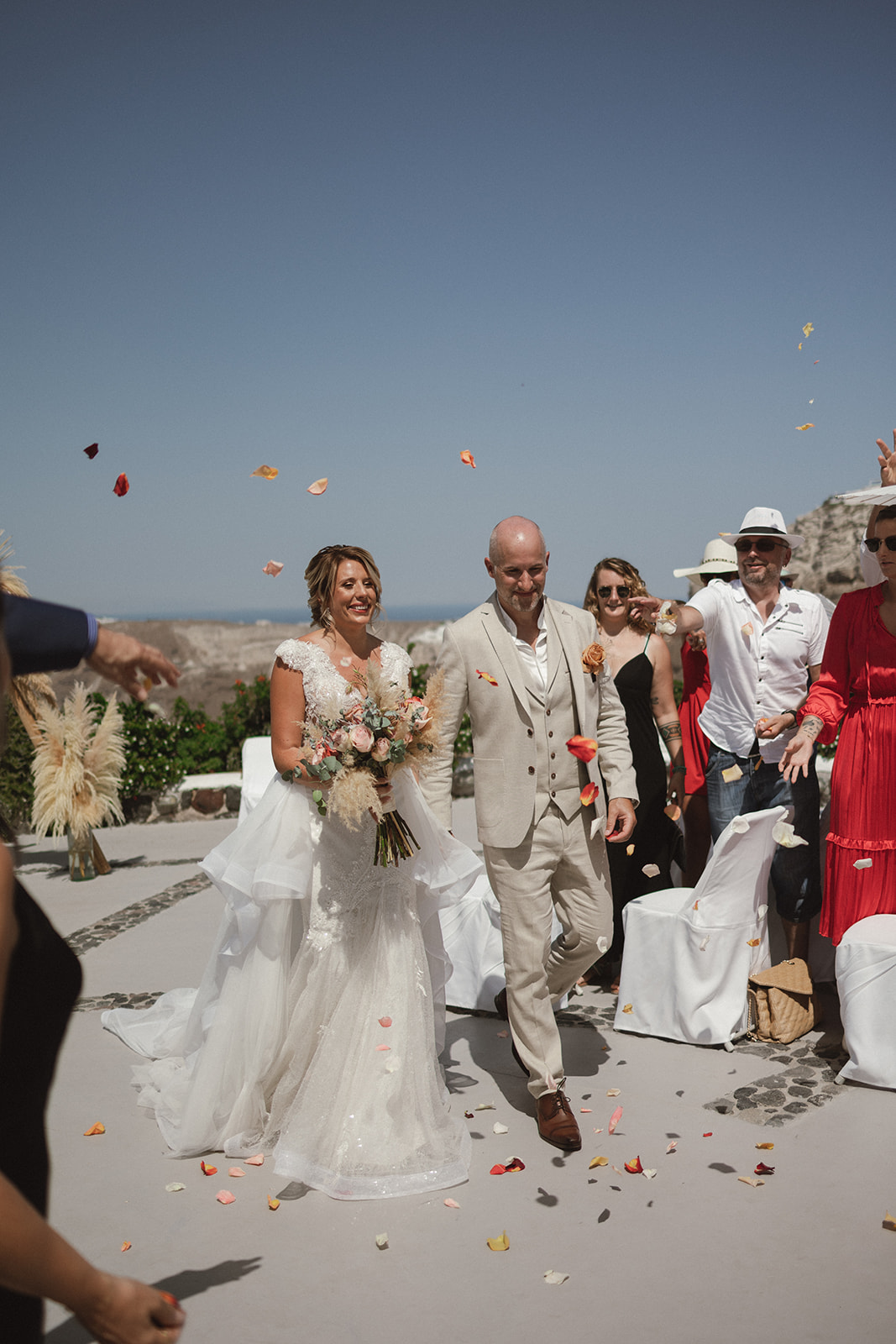 destination wedding in venetsanos winery santorini